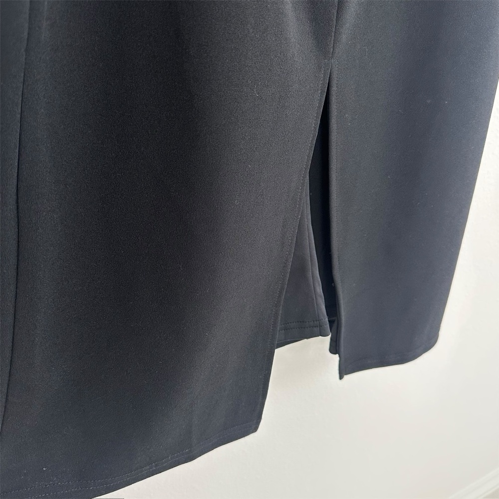 NWT Lulus Keep You Out Late Black Twist Front Cutout Midi Dress Size Medium - Picture 9 of 11